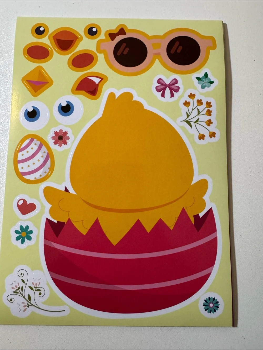24 Easter Bunny & Egg Sticker Sheets - Colorful Party Stickers (Assorted Colors)